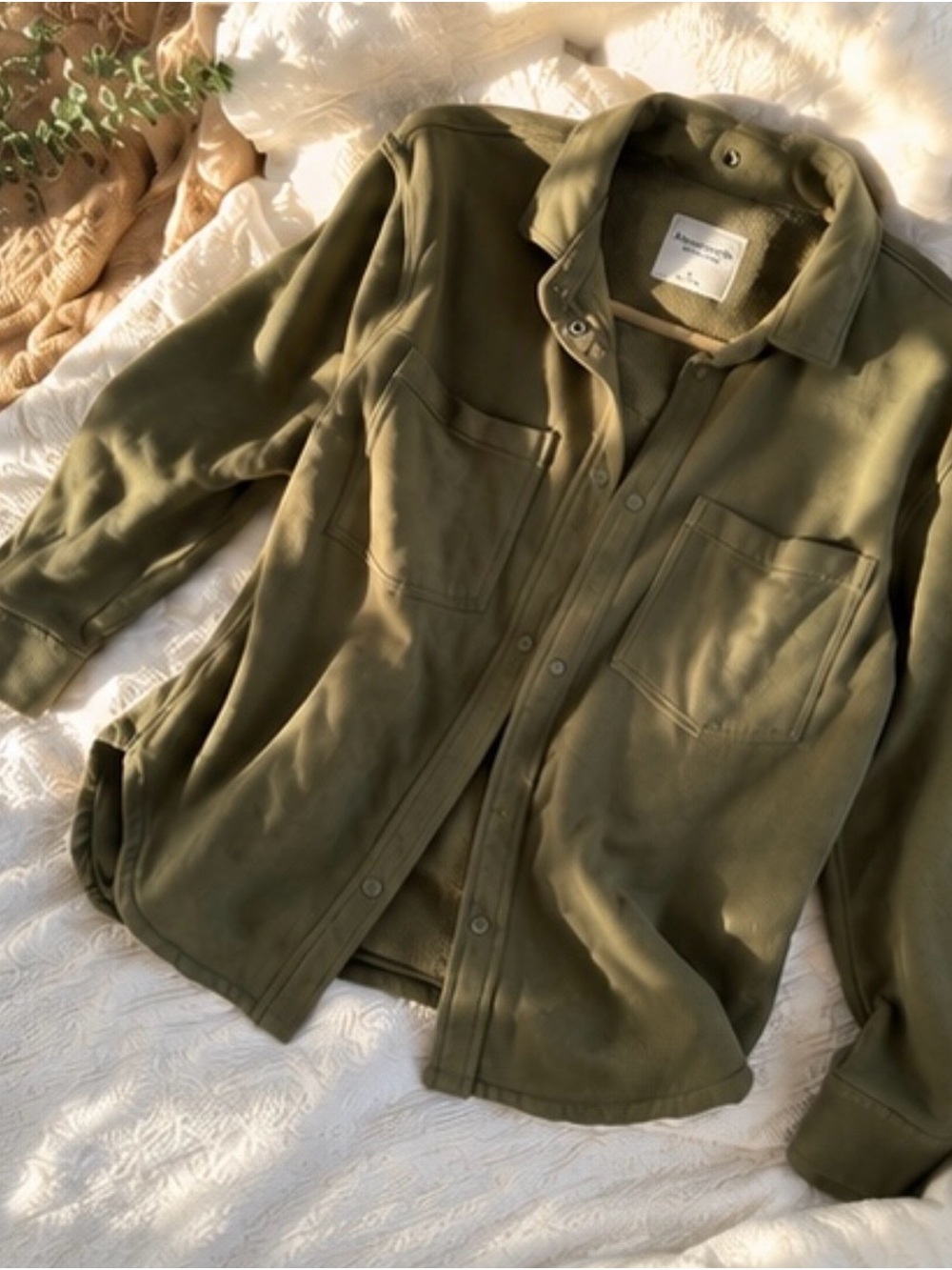 NWT Abercrombie & Fitch Oversized Olive Green Shacket | Women’s Small